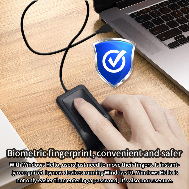 Clé de sécurité biométrique pour Windows 10 et 11, lecteur d'empreintes digitales, EAU USB, appareil technique, clé de sécurité Hello Biometrics, connexion au compte sécurisé