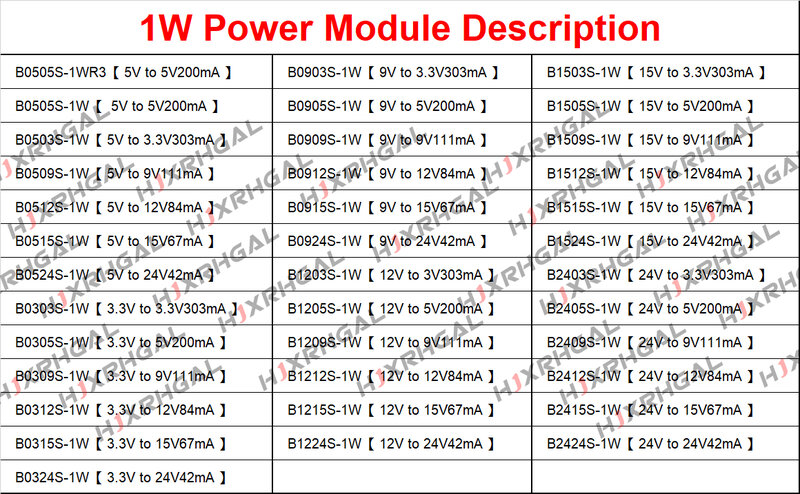 Módulo de fuente de alimentación regulada, dispositivo de conmutación de aislamiento, DC-DC, ibuw, DIP4, SIP4, B0503S, B0512S, B0509S, B0515S, B0505S, 1W, B0505