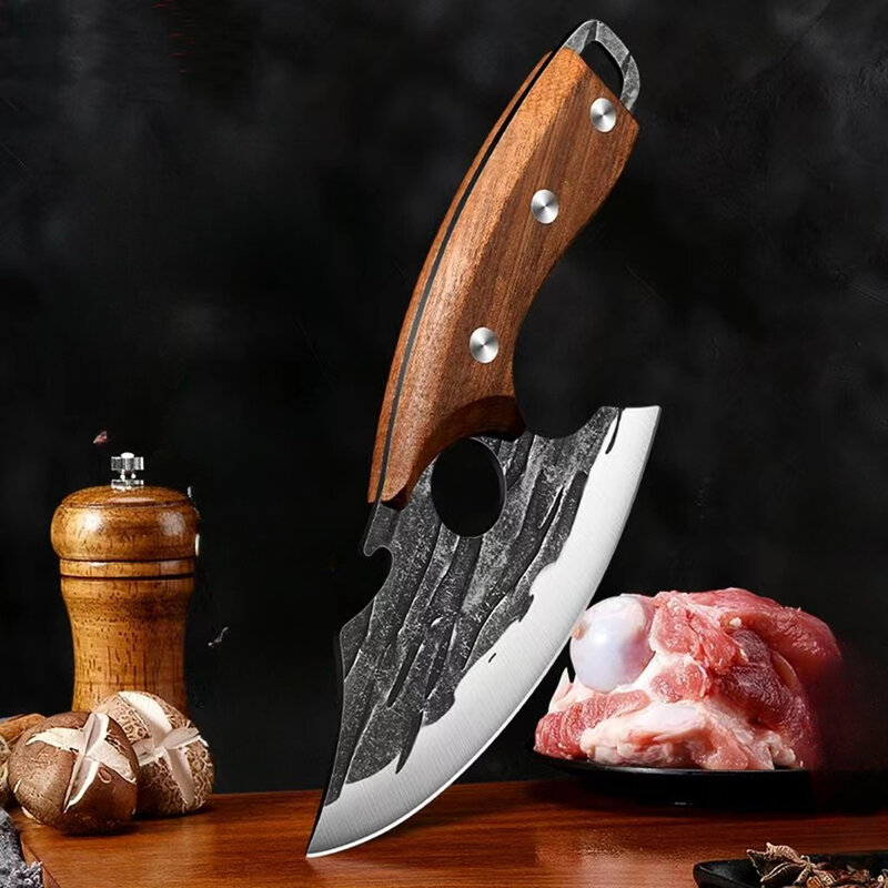 2024new Outdoor Pick Bones Dedicated Knife Hand-Forged Meat Cutting Knife Slaughter Professional Meat Selling Knife