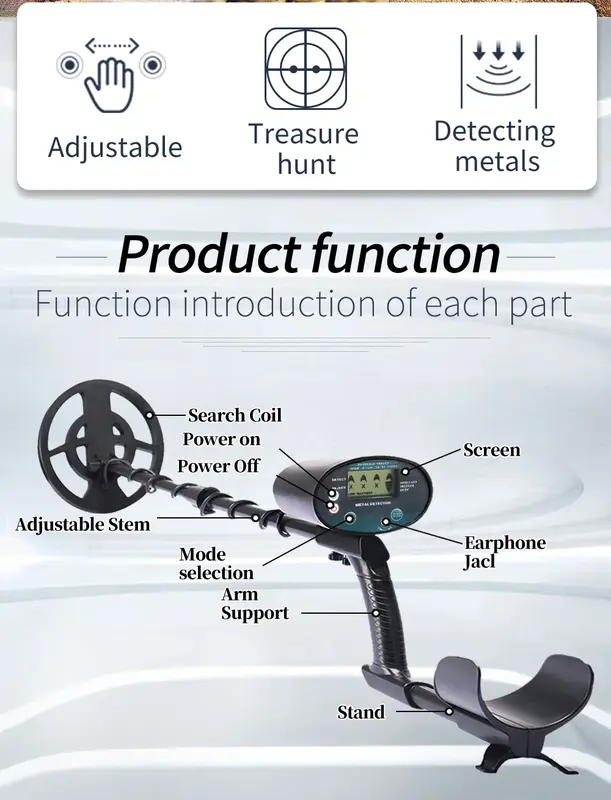 underground Metal Detector for Adults Waterproof - Professional Higher Accuracy Gold Detector