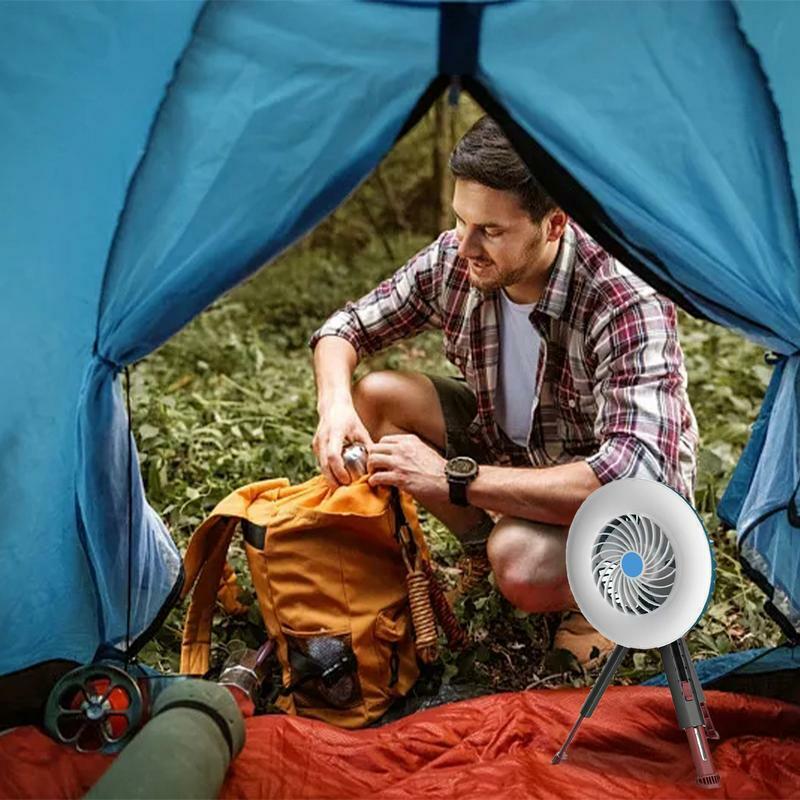 휴대용 선풍기 USB 충전식 LED 랜턴 선풍기, 야외 캠핑 텐트 조명, 소형 텐트 팬, 방수, 2 in 1