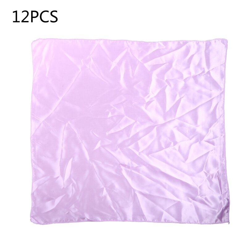 12Pcs 50cm Table Napkins Cloth Square Fabric Napkin Pocket Handkerchief
