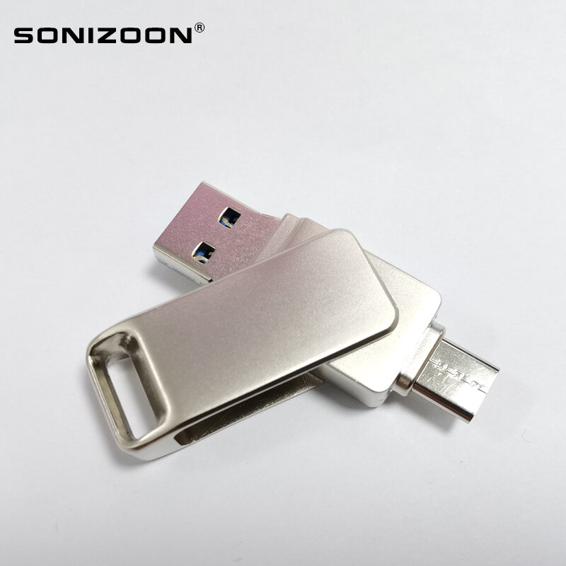 SONIZOON TPYEC USB 3.1 OTG 플래시 드라이브, C타입, 8GB, 16GB, 32GB, 64GB, 128GB, 256GB 스틱, 3.0 펜드라이브
