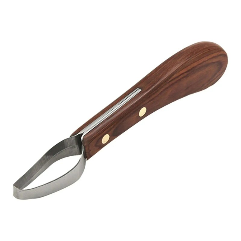 Нож-копыта с деревянной ручкой, инструменты для резки копыт левой и правой рукой, для коз, свиней, лошадей, ферм, крупного рогатого скота