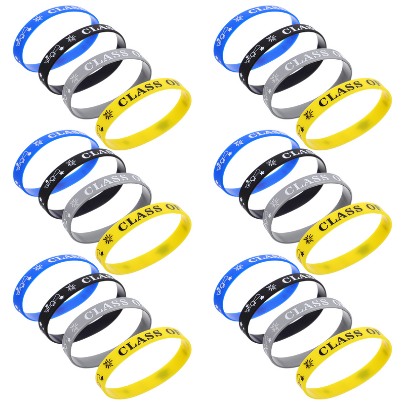 Bracelets en silicone de classe 2024, bracelets de remise des diplômes, classe 2024
