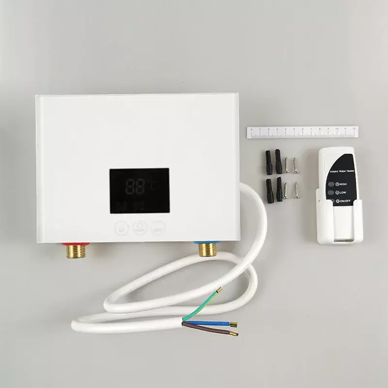 Pemanas air instan 110V/220V, pemanas listrik pemasangan dinding untuk kamar mandi, Pancuran Air Panas dan pemanas dapur rumah