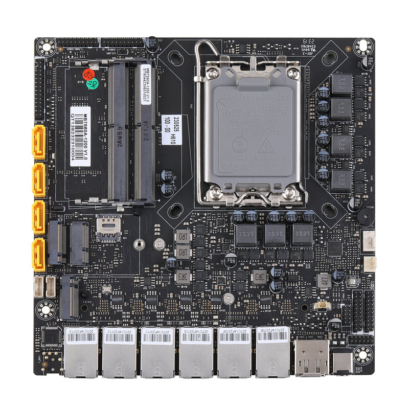 Free Shipping 6*2500M Powerful Motherboard with G6900,G7400,12th,13th Core i3 i5 i7 64GB DDR4 VME