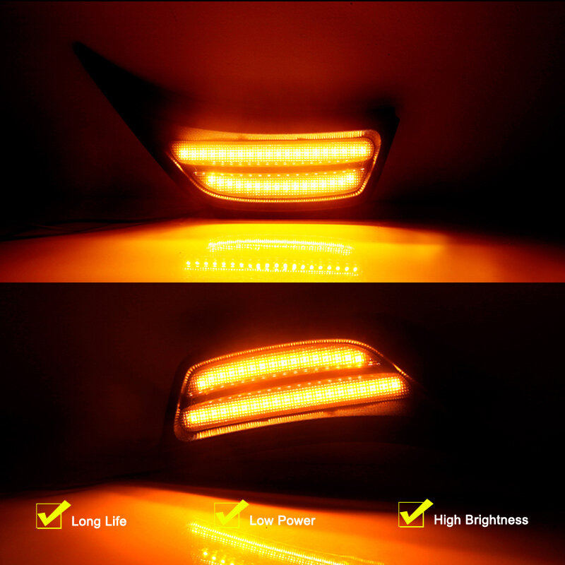 Przydymione soczewki przednia LED boczny błotnik lampa obrysowa pomarańczowy kierunkowskaz oświetlenie do jeepa Wrangler 2018-2021 Gladiator JT Truck 2020-2021
