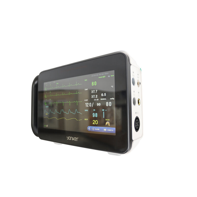 Patiënt Montor Veterinaire Monitor Dier 5 Inch 7Inch Touchscreen Draagbaar Optioneel Voor Capnograph Etco2 Ibp Montior Capnograph