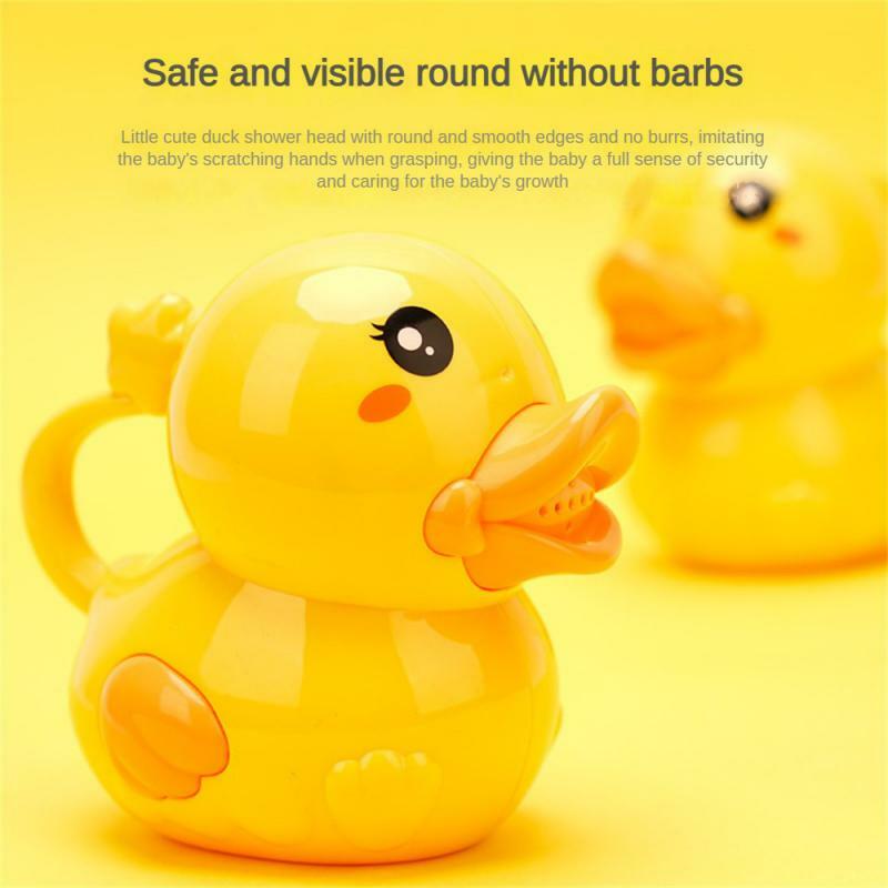 Yellow Duck Float Spray Water Toys for Kids, Baby Bath Toys, Bathroom Play, Animals Shower Figure, 2 in 1 Watering Pot, Finding