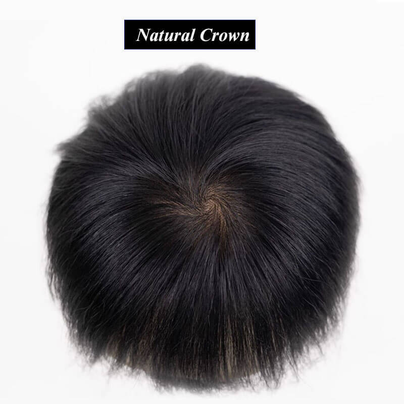 Asian Men's Wigs Silk Base with Diamond Net Cover Hair Syetem  For Men Toupee Men Durable 100% Human Hair System Asian Mens Wig