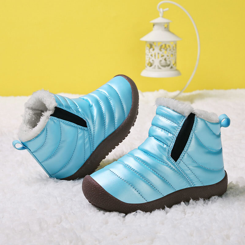 Детские теплые ботинки, водонепроницаемые резиновые ботильоны для начинающих ходить детей, новинка зимы 2022