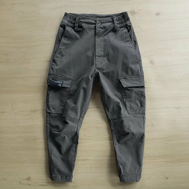 Spring Summer Cargo Pants Men'S Trendy Outdoor Ankle Banded Pant Loose Elastic Waist Overalls Casual Trousers Large Size Z69
