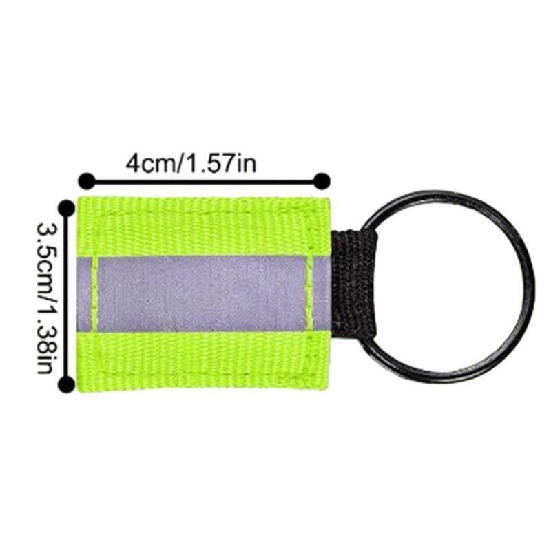 Keychain Pack of 10 Reflective Keychain Pendants for Nighttime Security