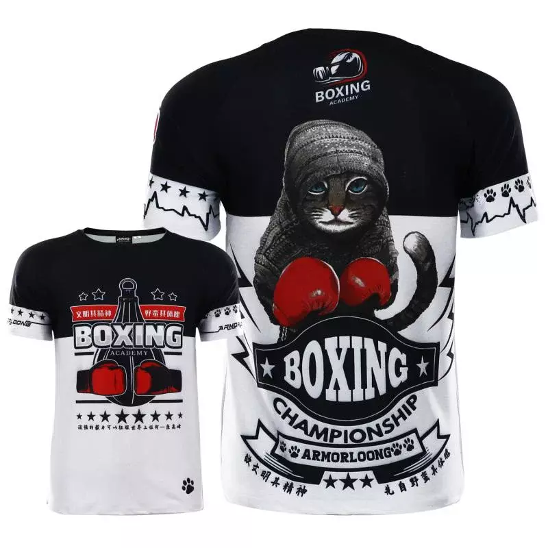 New 3D Muay Thai Printed T Shirt BJJ MMA Graphic T-shirts For Men Kid Fashion Cool Hip Hop Gym Short Sleeves Sports Clothing Tee