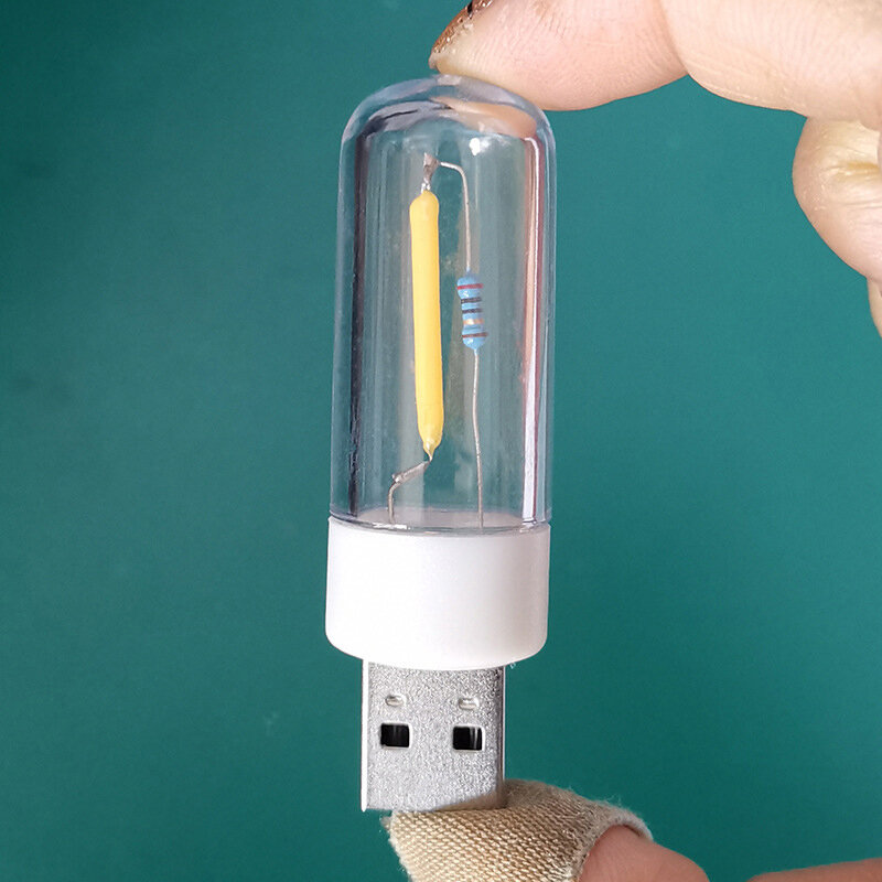 1Pc 5V luce notturna USB LED lampada da campeggio filamento illuminazione portatile USB LED lampada ricarica tesoro Notebook lampadina Mobile