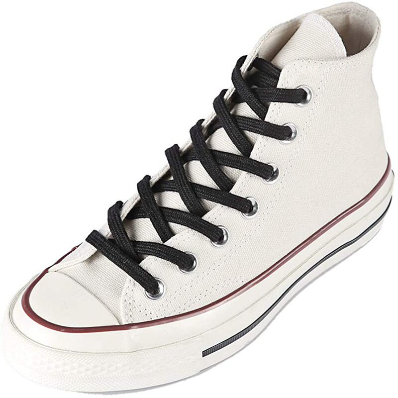Cotton Flat Shoelaces Sneakers Canvas Shoe laces Women Men Shoelace White Black Beige Classic Shoe Lace for Shoes Strings 1Pair
