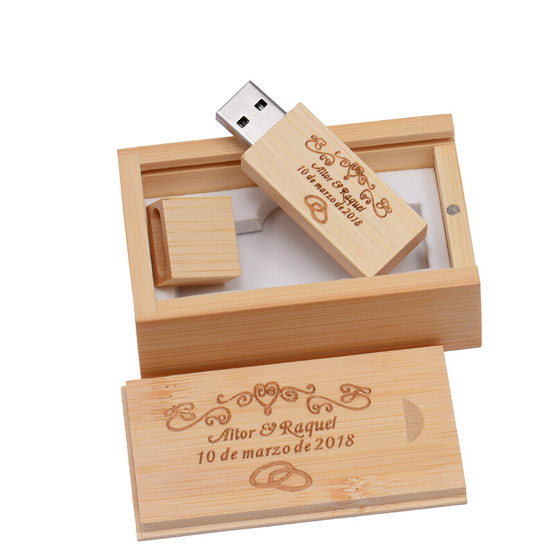 USB-флеш-накопитель деревянный в виде ручки, 64/32/16/8/4 ГБ