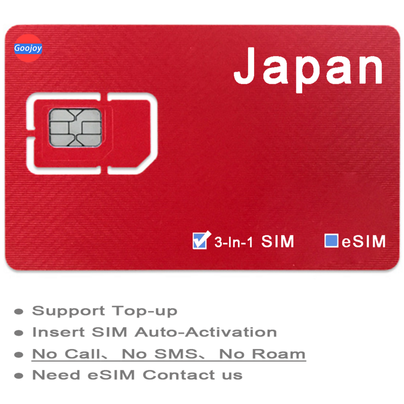 بطاقة Sim يابانية مسبقة الدفع ، بطاقة Sim للبيانات 4G لليابان ، طوكيو ، أوكيناوا ، هوكايدو ، بطاقة SimCard إنترنت غير محدودة ، بطاقة بيانات دولية مجانية