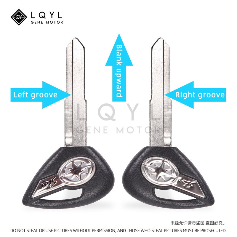 LQYL nuova chiave vuota sostituisci chiavi non tagliate per YAMAHA Dragstar V-Star DS400 DS650 DS1100 XVS400 XVS650 XV1900 XVS1300 XVS950 XV1700