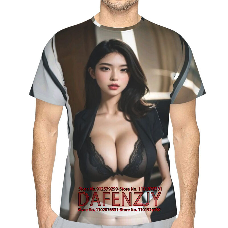 Sexy Schönheit 3d gedruckt T-Shirts für Männer Hip-Hop täglich lässig kurz ärmelig lose übergroße T-Shirt Straße Harajuku Tops T-Shirt 20