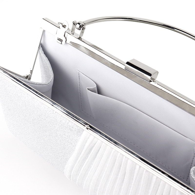 Dames Handtas Retro Frame Tas Luxe Glanzende Clutch Tas Elegante Geroosterde Glitter Mini Vierkante Handtas Avondfeest Pakket