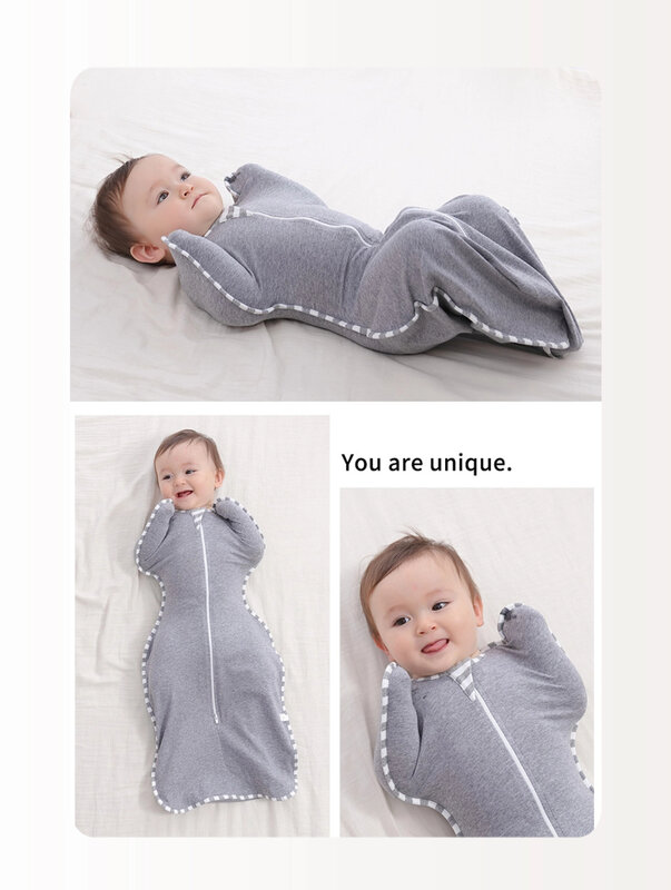 Saco de dormir de algodão para recém-nascido, bebê swaddle wrap, saco de dormir macio e macio para menino e menina