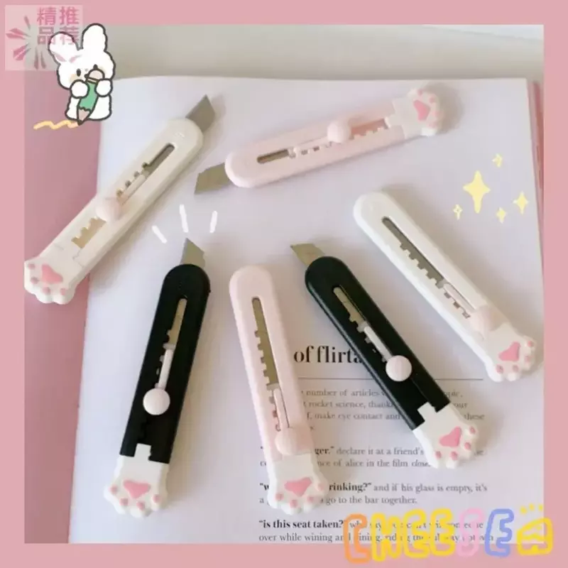 Cute Rabbit Cloud Color Mini Portable Utility Knife Paper Cutter Cutting  Razor Blade Office Stationery  Supplies