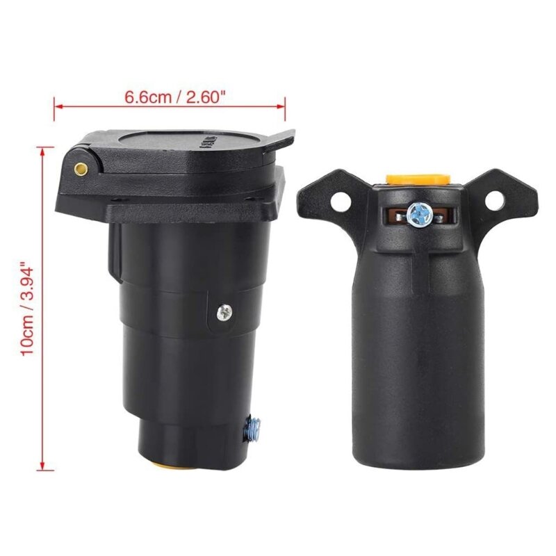 G99F 7 Pin Plug Adapter Trailer Connector 12V Towbar Towing Durable Waterproof Plugs Socket Adapter for RVs Car