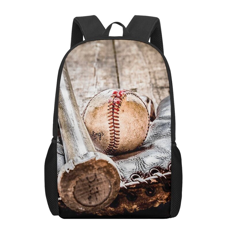 Baseball bewegung 3D Druck Schule Rucksack für Jungen Mädchen Teenager Kinder Buch Tasche Casual Schulter Taschen 16 Zoll Satchel Mochila