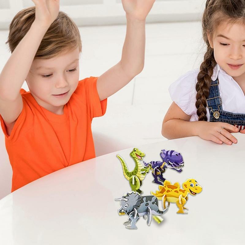 Rompecabezas Montessori de 10 piezas para bebés, tablero de agarre manual, juguetes educativos para bebés, animales de dibujos animados, rompecabezas 3D