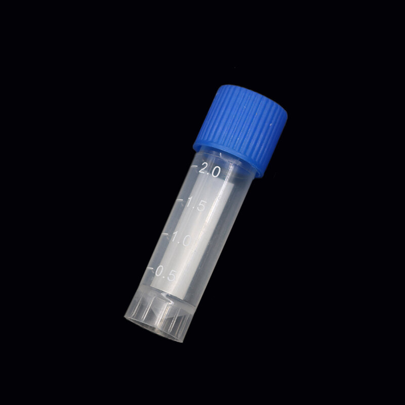 Tubes à essai en plastique pour laboratoire, 10 pièces, 2ml, avec bouchon, contenant d'emballage, fournitures scolaires et de bureau