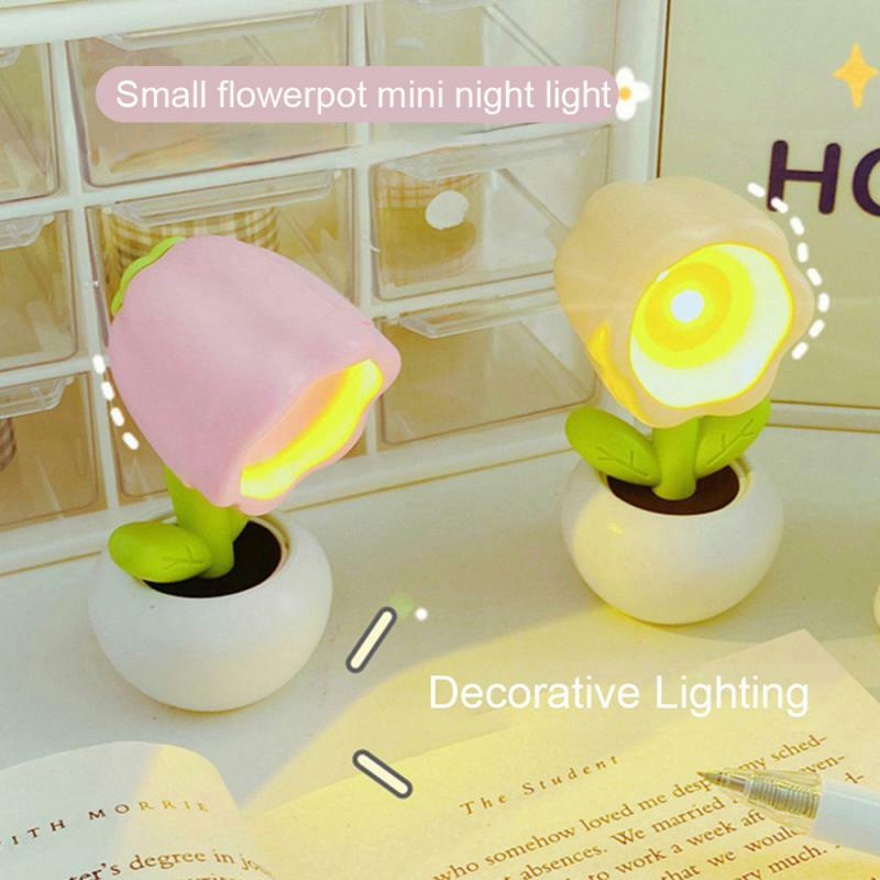 Soft Warm Light Mini Night Light Create A Comfortable Atmosphere Flower Night Light Ease Of Use Multiple Angles Lovely Design