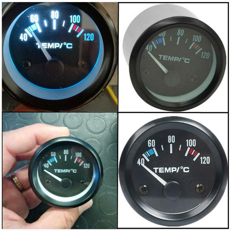 OOTDTY-Kit de medidor de temperatura del agua para coche, dispositivo Digital LED para medir la temperatura del agua del automóvil, 40-120 grados, color negro