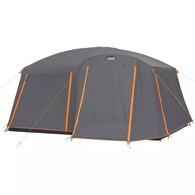 Tenda Multi ruang besar inti untuk keluarga dengan hujan penuh untuk cuaca dan penyimpanan untuk aksesoris berkemah | Tenda besar portabel dengan