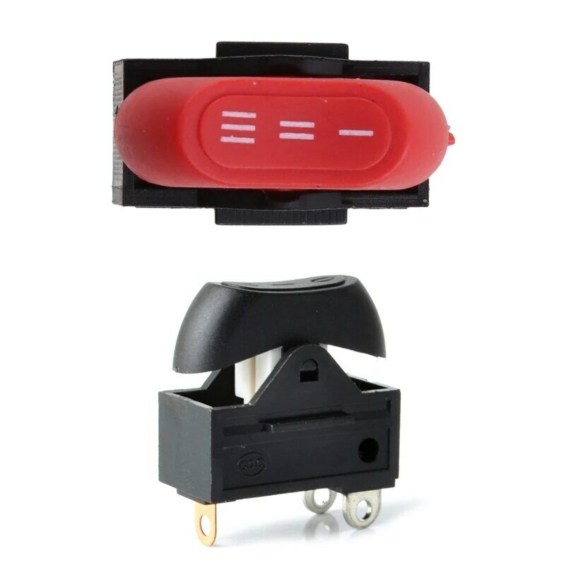Black Red Wind Speed Control Button 3 Positions 3Pin for Hair Dryer (Black/Red)