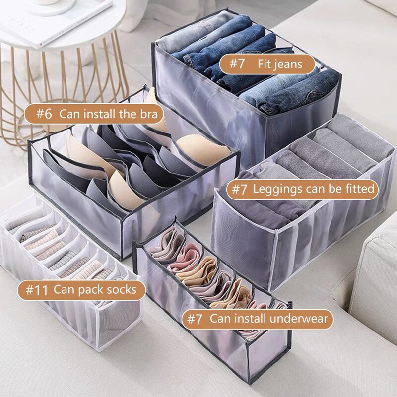 Caja de almacenamiento de organización de Jeans, organizador de armario, sistema de organización de ropa, organizadores de cajones, organizador de almacenamiento de pantalones