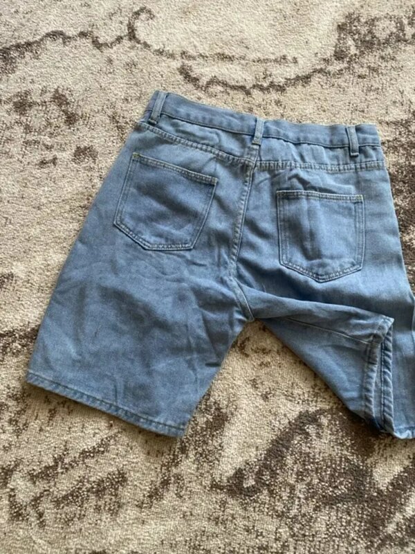 American vintage cinco calças para homens e mulheres, shorts Y2K, estampa de palma de mão solta, hip hop, jeans baggy, verão