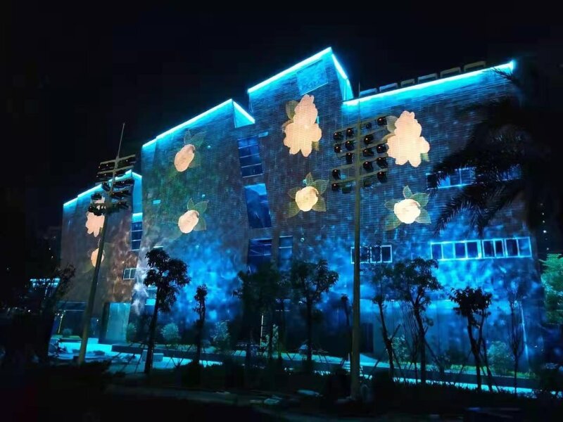 500W wodoodporny zewnętrzny LED Logo Gobo lampka nocna efekt świetlny