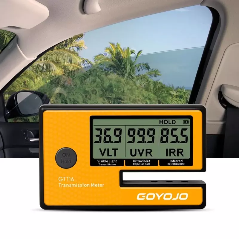 Labs Tint Meter ดิจิตอล Tint ฟิล์มพลังงานแสงอาทิตย์เครื่องวัดการส่งผ่านรถยนต์3-in-1เครื่องวัดฟิล์มแสงอาทิตย์ VLT UV IR เครื่องทดสอบการปฏิเสธ LS162