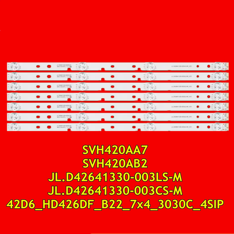 Bande LED pour F43D7000Q F43D8100H 43H2600 43H7C2 43R7E H43N2100S H43N5300 LED42K3110 LED43EC350A LED43H1600 JL.D42641330-003CS-M