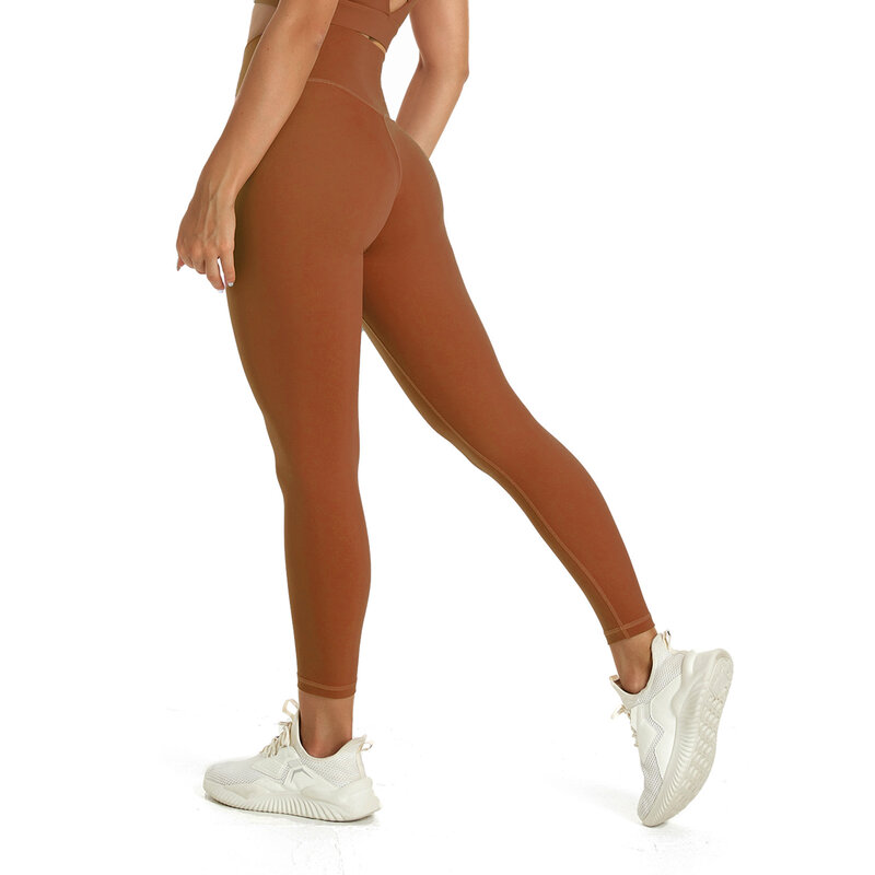 Nepoagym-Leggings a prueba de sentadillas para mujer, pantalón de Yoga suave, sin costura frontal, para gimnasio y Fitness, 25"