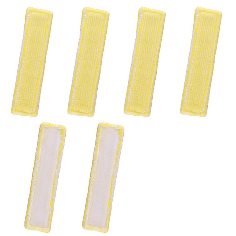 SANQ 6 buah bantalan pengganti Microfiber, pembersih uap tisu kaca depan Aksesori pelindung pel untuk Karcher WV2 WV5