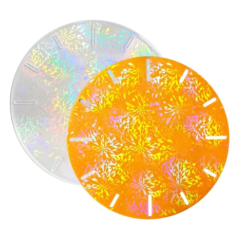 Duurzame epoxyhars mal ronde klok slingers holografische mal veelzijdige ornament siliconen mallen voor kunstlessen