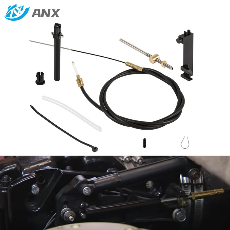ANX Lower Shift Cable Kit 865436A02 for MerCruiser Alpha Gen One & Two 1 2 MR MC (9 Pcs/Set) Boat Part Yacht Tool Accessories