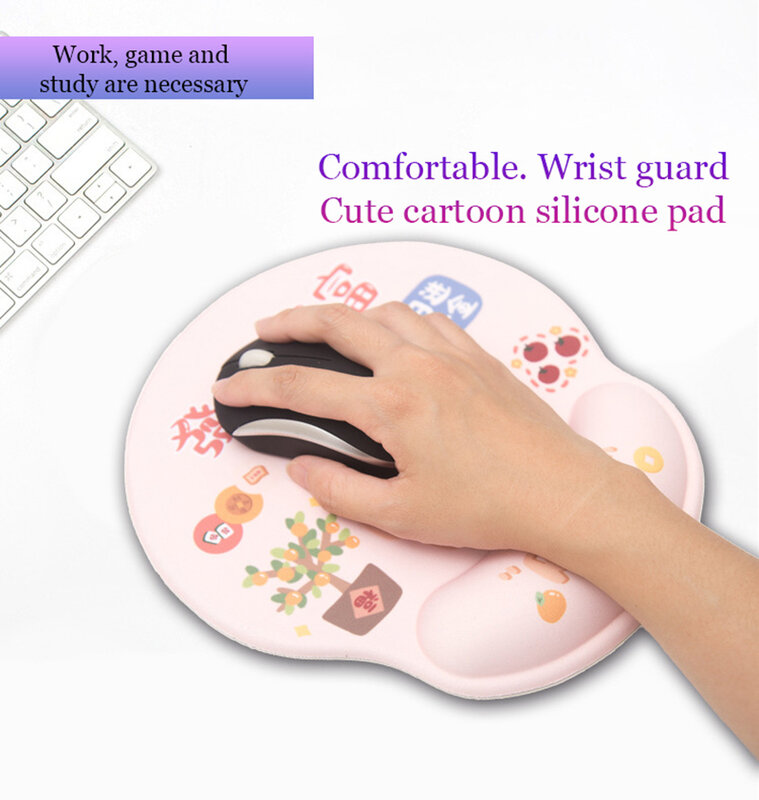 5pcs Mouse Pad Wristband Gaming Mousepad Cute Wrist Guard Mouse Pad Mice Mat Comfortable Mouse Pad Gamer For PC Laptop