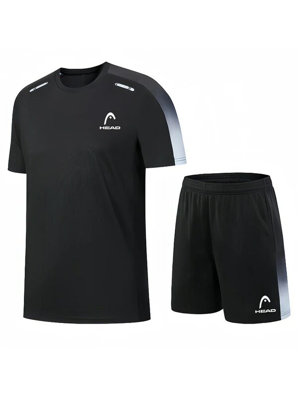 Head Padel Sportswear Summer t-shirt e pantaloncini da uomo Set Tennis Training Wear tuta da basket da corsa allentata traspirante