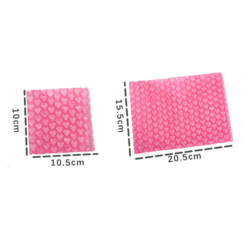 10PCS Ins Style Pink addensare Heart Bags ragazze cancelleria sacchetto di imballaggio busta antiurto Mailer Courier borse di spedizione