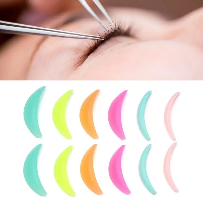 6 Paar Make-up Zubehör Silikon Wimpern Dauerwelle Pad Applikator Werkzeuge Wimpern verlängerung Silikon Augenklappe wieder verwendbar