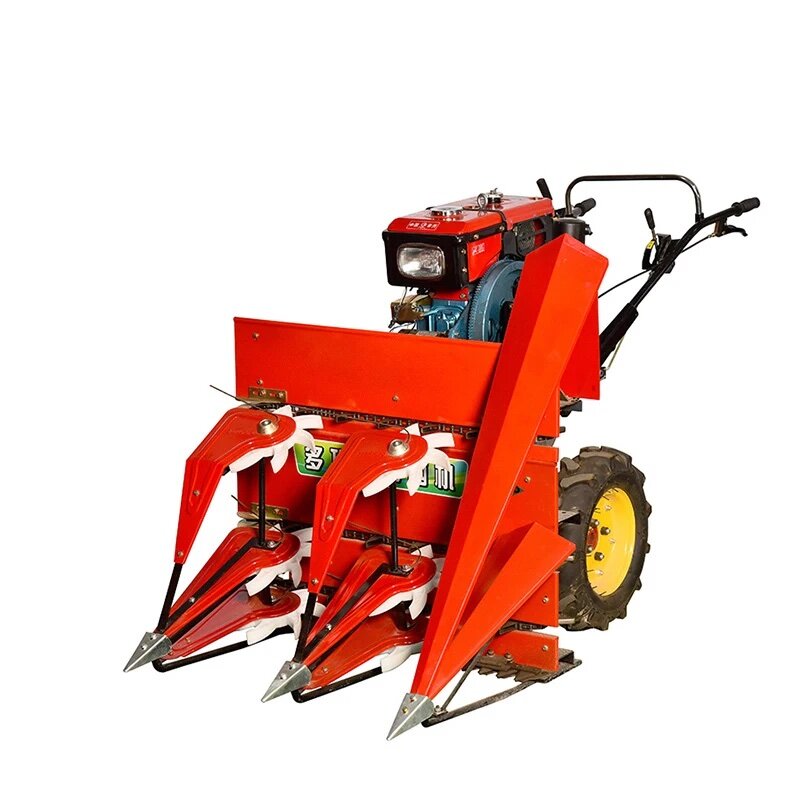 8 Pk Watergekoelde Diesel 0.8 Meter Breedte Hoge Kwaliteit Lopende Tractor Reaper Peper Maïs Steel Oogstmachine